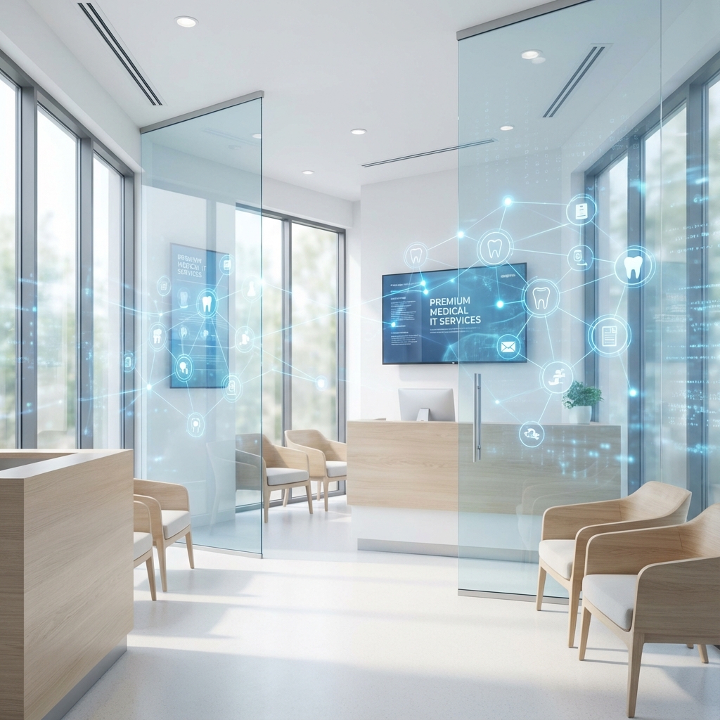 Zahnarztpraxis IT Background